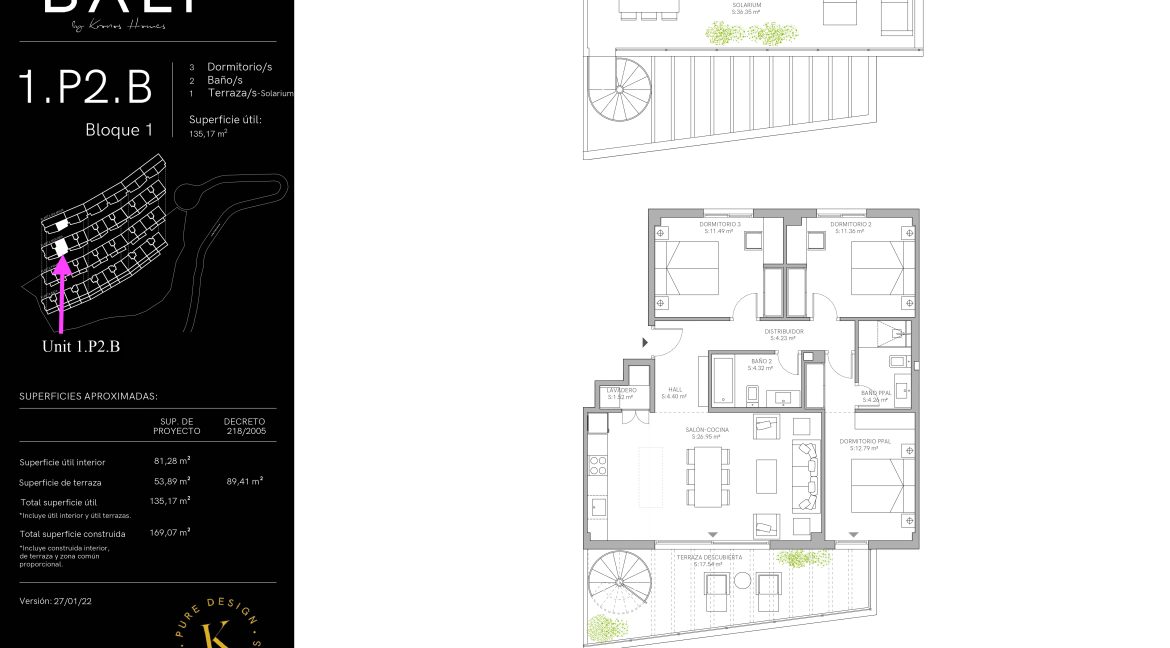 Floor plan for penthouse in Rincon de la Victoria - BluCee Real Estate