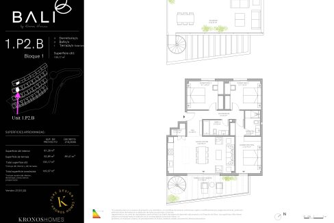 Floor plan for penthouse in Rincon de la Victoria - BluCee Real Estate